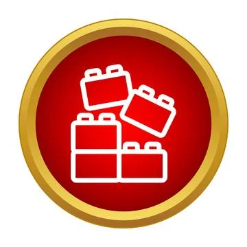 Building blocks creating children toy concept icon Stock Illustration