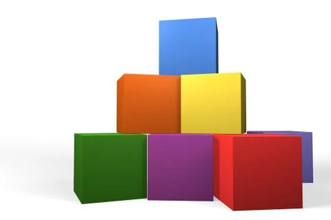 Building blocks forming a pyramid Illustrazione stock
