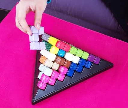 Building blocks game Foto stock