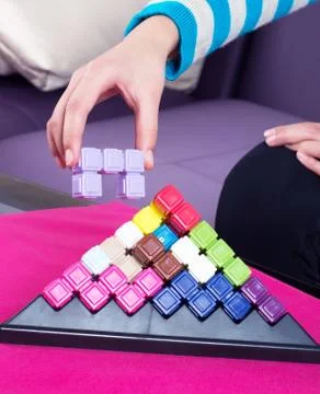 Building blocks game Stock Photos