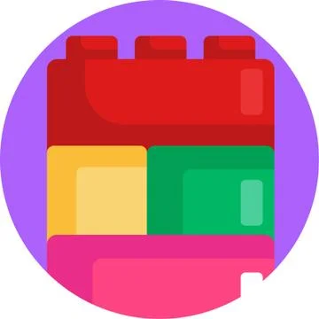 Building Blocks Gaming icon Illustrazione stock