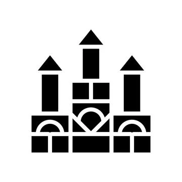 Building blocks glyph icon vector illustration Stock Illustration