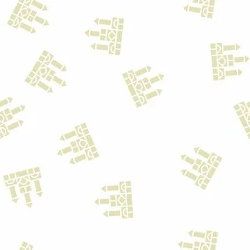 Building blocks glyph seamless pattern Illustrazione stock