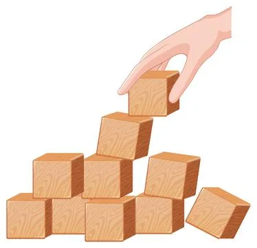 Building Blocks of Growth Illustrazione stock