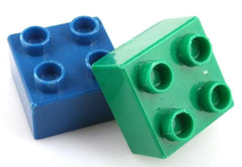 Building blocks isolated on white Fotos de archivo