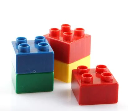 Building Blocks Isolated On White Fotos de archivo