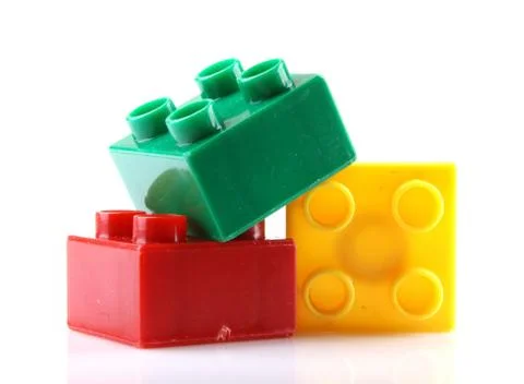 Building Blocks Isolated On White Fotos de archivo