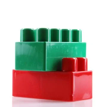 Building Blocks Isolated On White Stock-Fotos