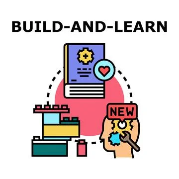 Building blocks learning process for skill development Stock Illustration