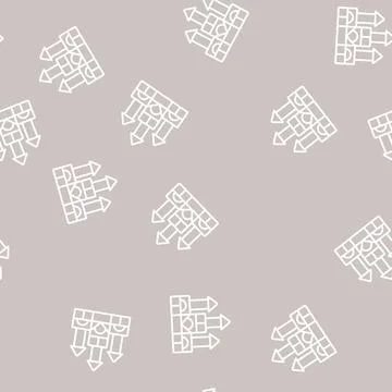 Building blocks line seamless pattern Stock Illustration