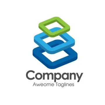 Building blocks logo Stock Illustration