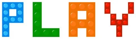 Building Blocks Play Word Ilustración de archivo