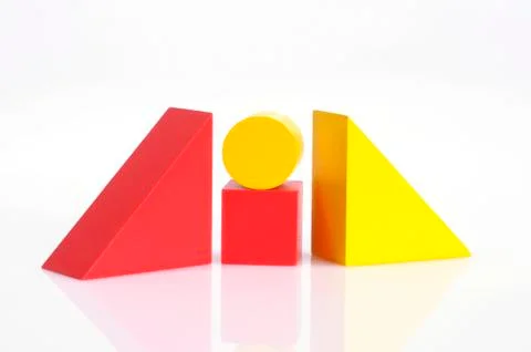 Building blocks, primary colours Foto stock