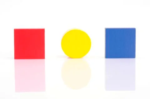 Building blocks, primary colours Foto stock