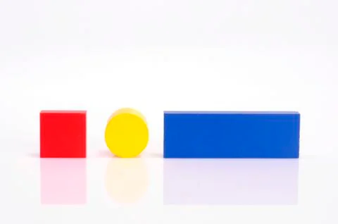 Building blocks, primary colours Foto stock