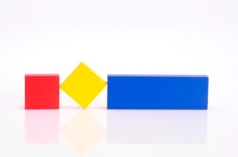 Building blocks, primary colours Foto stock