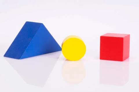 Building blocks, primary colours Foto stock