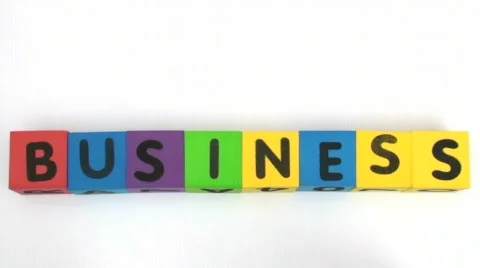 Building blocks spell Business Stock Footage 452913