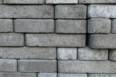 Building blocks stacked in a construction site Stock Photos