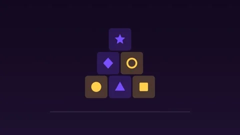 Building blocks stacking education grape education loop Vidéo 342613738