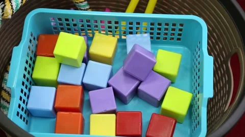 Building blocks. wood cube building blocks . Stock Footage 150008982