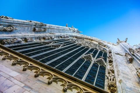 A building with a blue sky in the background Stock Photos