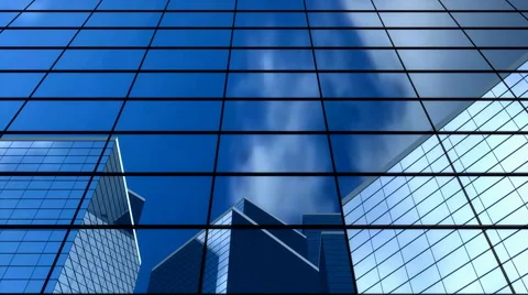 Building blue sky reflection, professional corporate. Vidéo 50954387