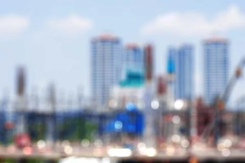 Building with blurred background. Stock Photos