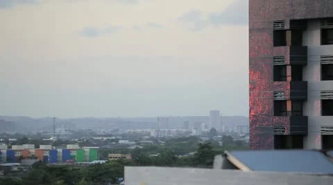 Building in Brazil at Dusk Stock-Footage 10893396