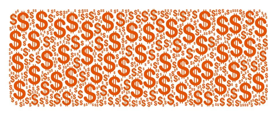 Building Brick Collage of Dollar Ilustración de archivo