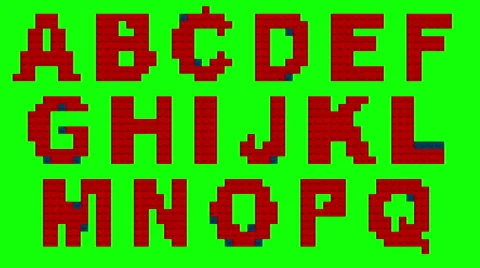 Building Brick Font and Background Vídeos de archivo 52094591