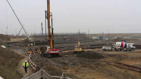 Building a bridge Stock Footage 72262745