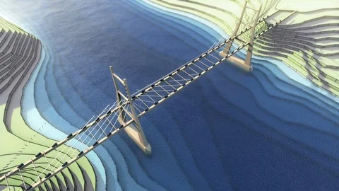 Building a bridge Stock-Footage 105784105