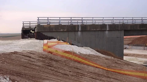 Building a bridge Stock Footage 113321485