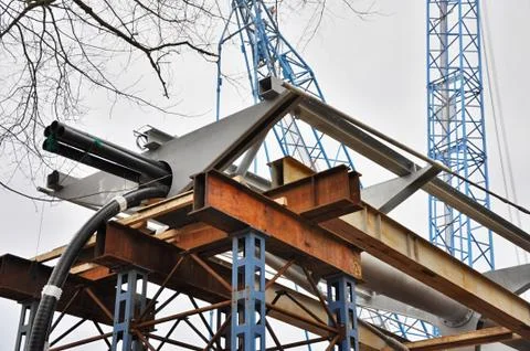 Building a bridge Stock Photos