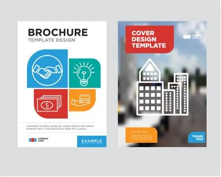 Building brochure flyer design template Illustrazione stock