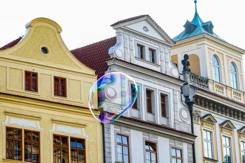 A building with a bubble in the middle of it in Prague Czech Republic Stock Photos
