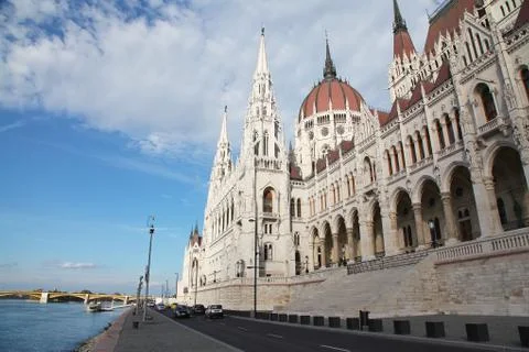 The building of the Budapest Parliament in autumn Stock Photos