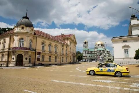 Building of Bulgarian Academy of Sciences in Sofia, Bulgaria. Foto stock