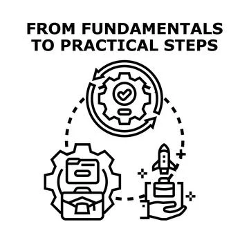 Building business from fundamentals to practical steps Stock Illustration