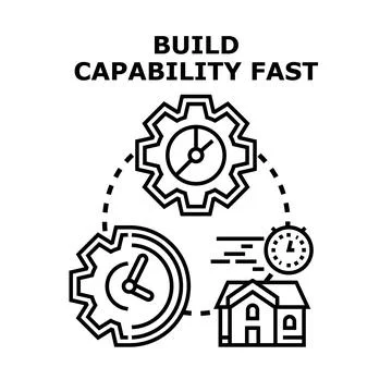 Building capability fast for project development success Stock Illustration