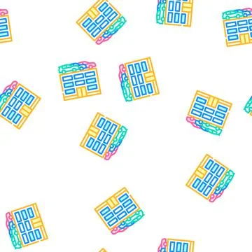 Building car parking vector seamless pattern Stock Illustration