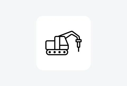 Building, caterpillar fully editable vector fill icon Stock Illustration