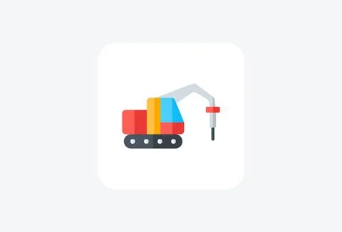 Building, caterpillar fully editable vector fill icon Stock Illustration