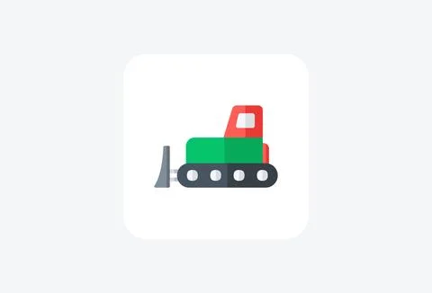 Building, caterpillar fully editable vector fill icon Stock Illustration