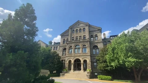 Building on Catholic University Campus in Washington, DC Stock Footage 245865853