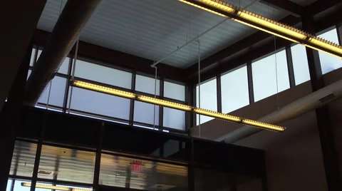 Building Ceiling Surrounded by Windows Stock Footage 40301418