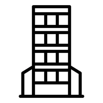 Building center icon outline vector. Modern city Ilustración de archivo