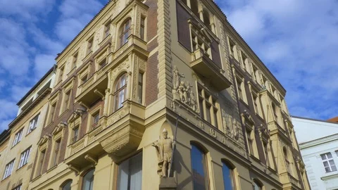 Building in the center of old Prague Stock Footage 117677630