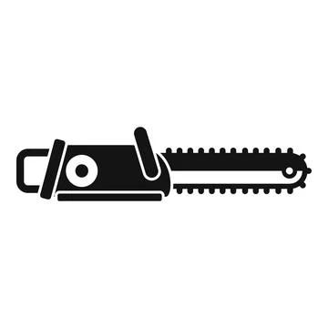 Building chainsaw icon, simple style Stock Illustration